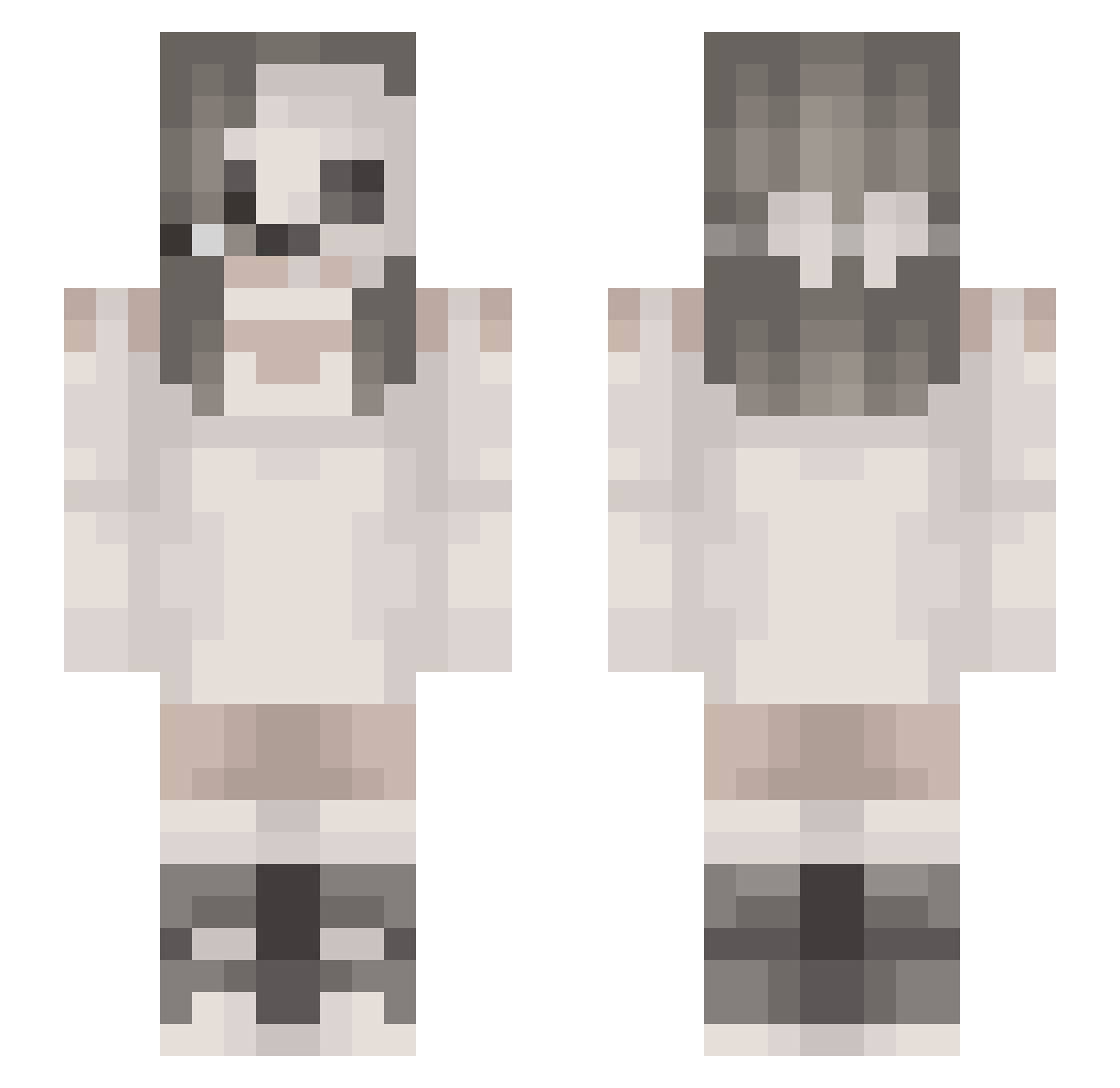 Und3ni4bl3sTyLe Minecraft skin, front and back view