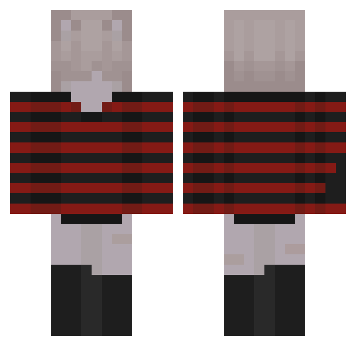 Tollko Minecraft skin, front and back view