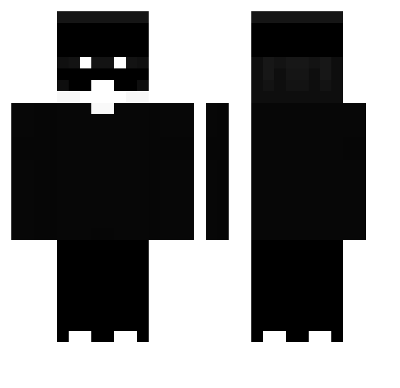 00dsa Minecraft skin, front and back view