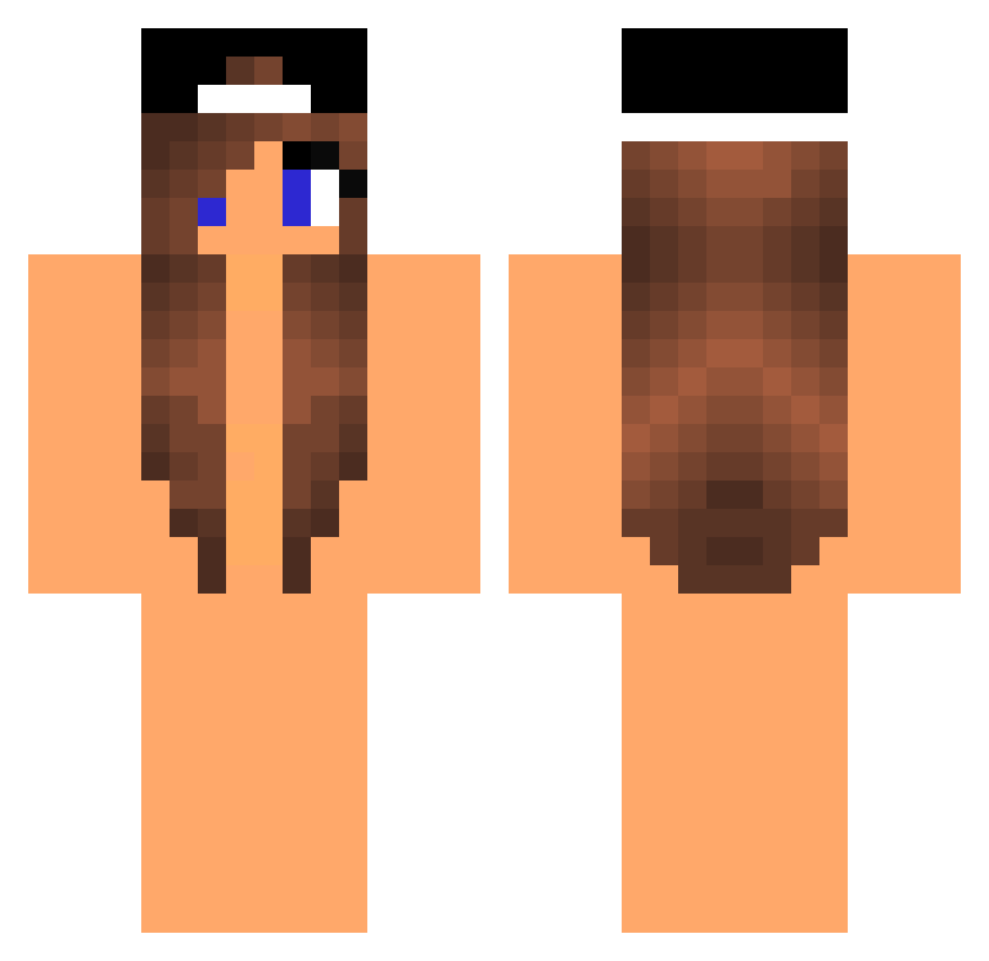 PalikaZ Minecraft skin, front and back view