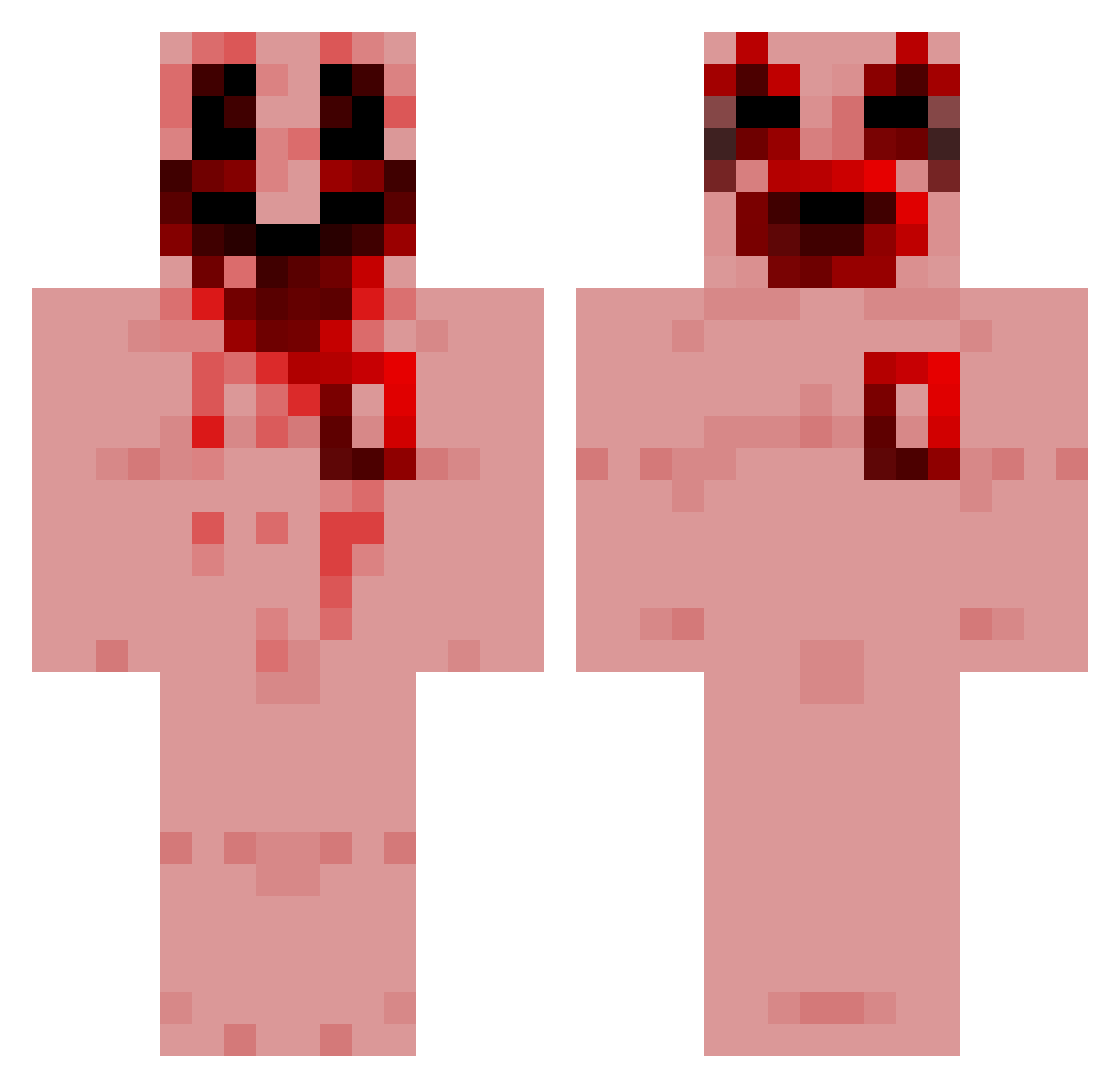 Yuu0401 Minecraft skin, front and back view