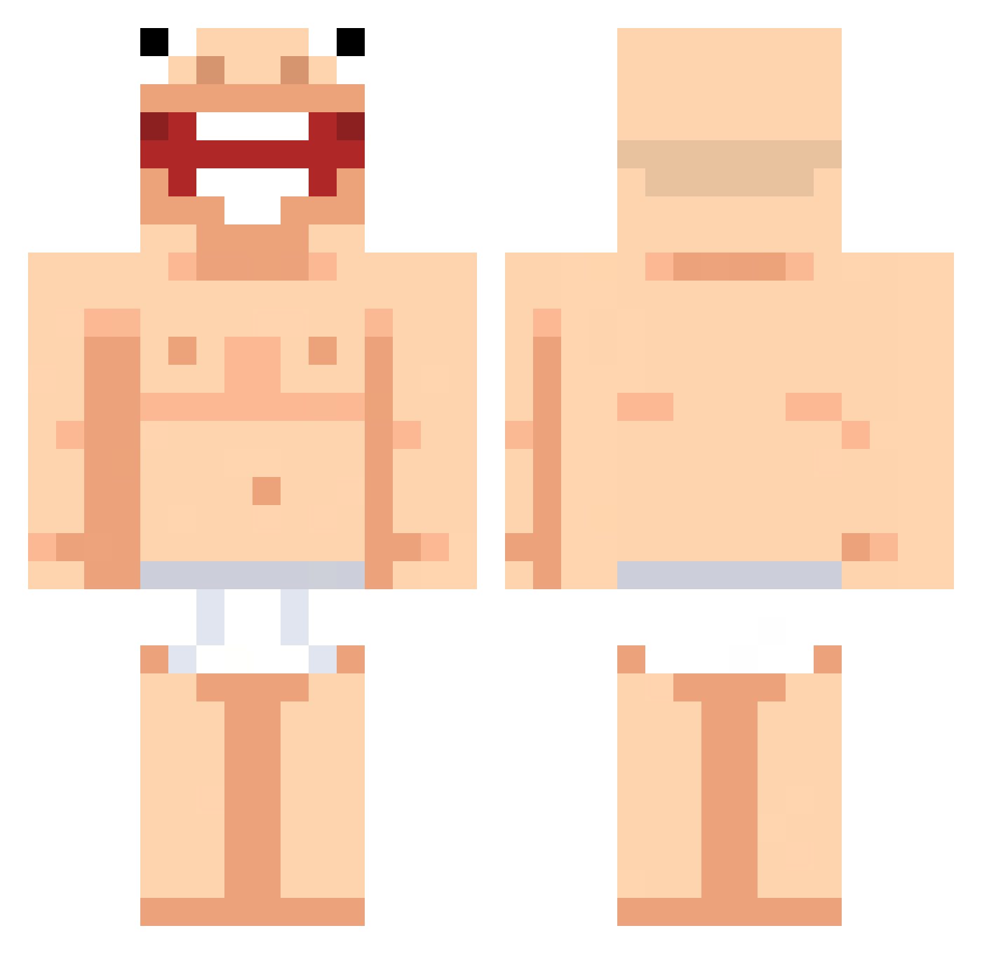 Taco_Hel Minecraft skin, front and back view