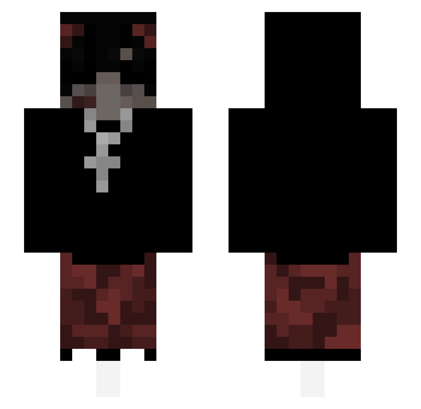 yadisz1337 Minecraft skin, front and back view