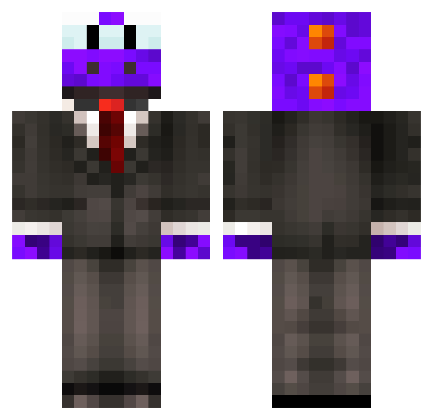 c5xg Minecraft skin, front and back view