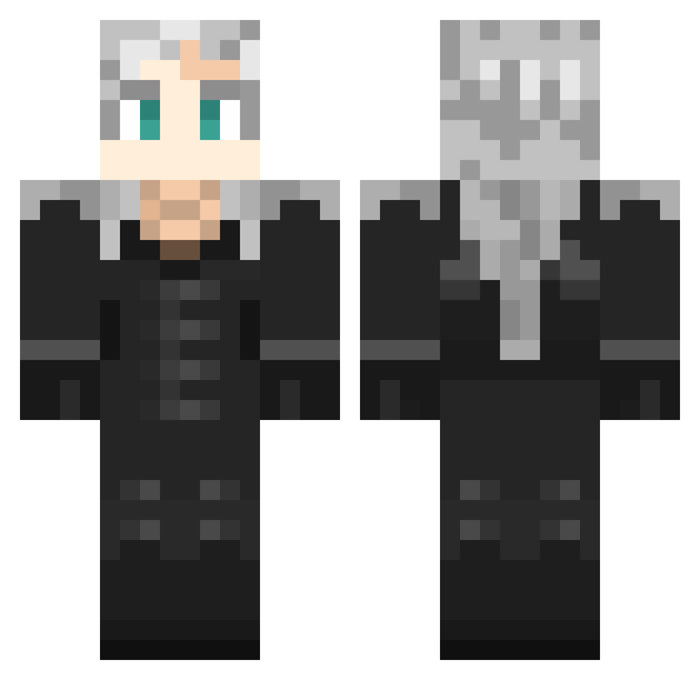 hocham Minecraft skin, front and back view