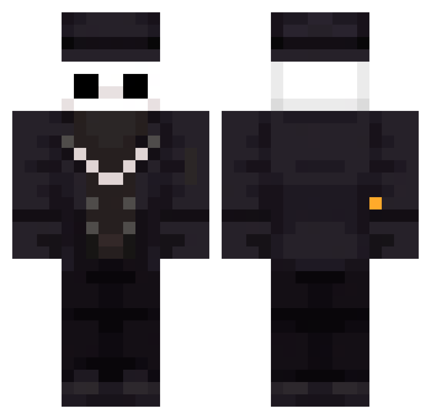 Ashtarote Minecraft skin, front and back view