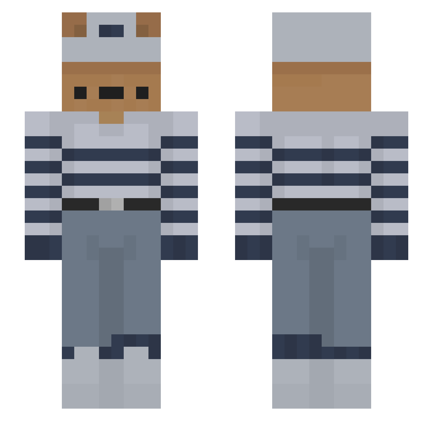 ClovdRvp Minecraft skin, front and back view