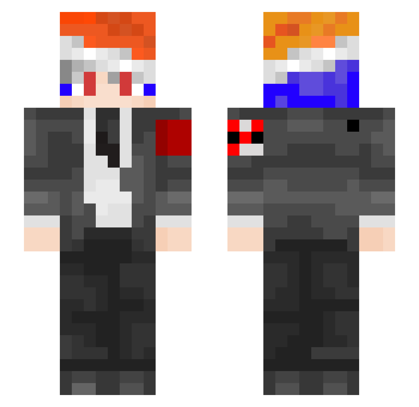 aph0nya Minecraft skin, front and back view