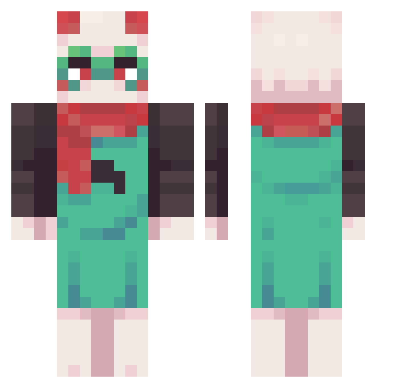 EL_NENE02 Minecraft skin, front and back view