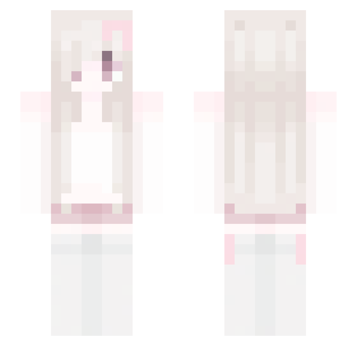 SocialRecluse Minecraft skin, front and back view