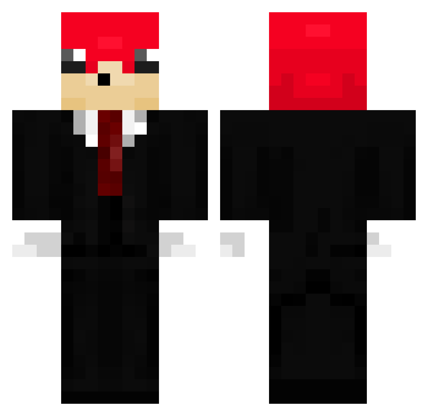 Grupinha Minecraft skin, front and back view