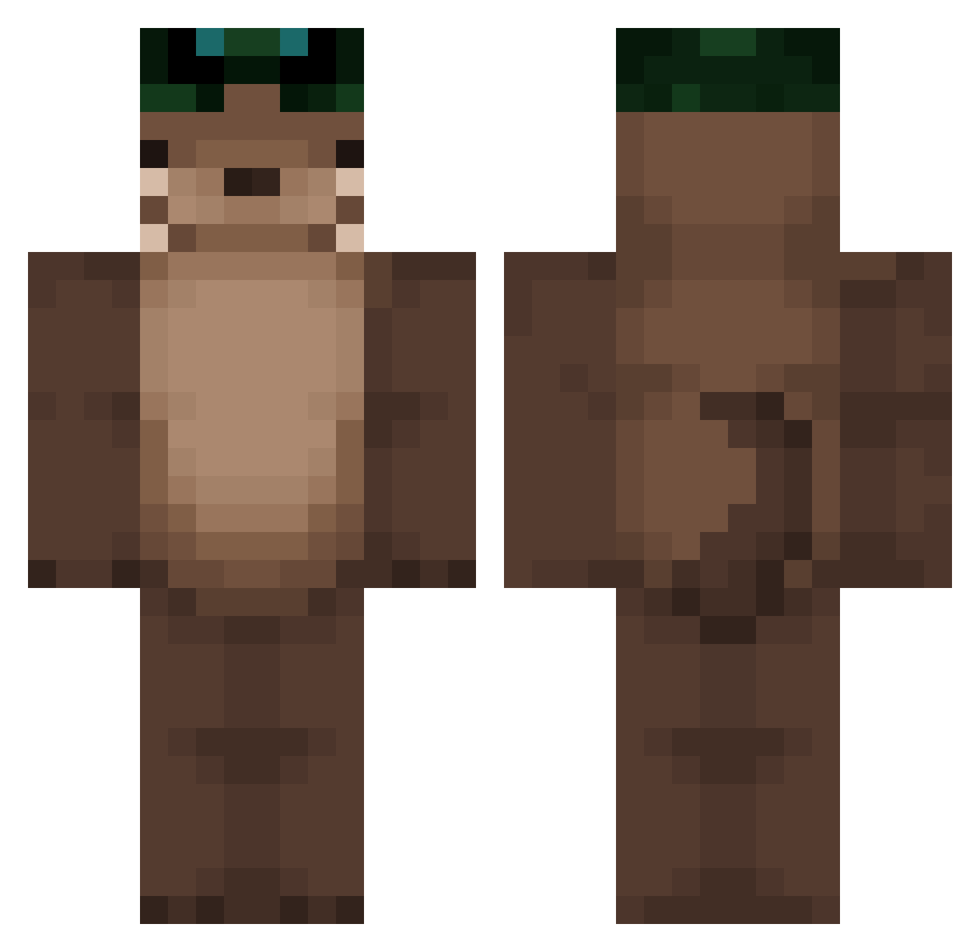 wertythebest Minecraft skin, front and back view