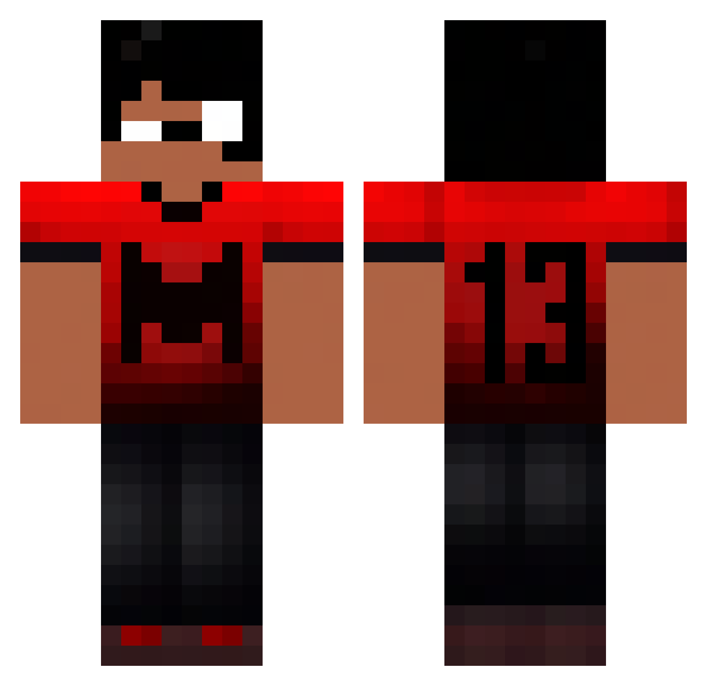 ToonzNkk_ Minecraft skin, front and back view