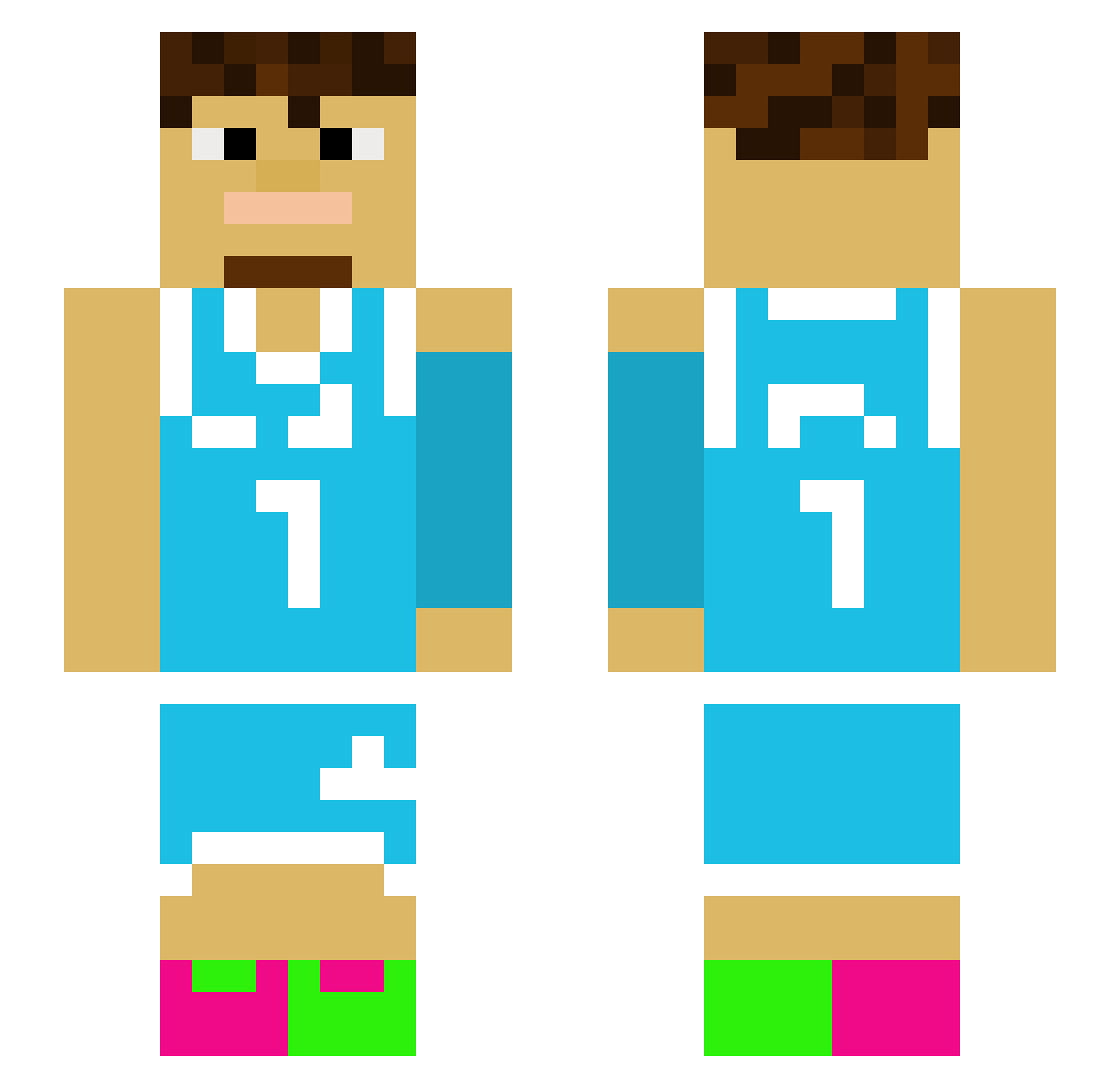 Youseffff Minecraft skin, front and back view