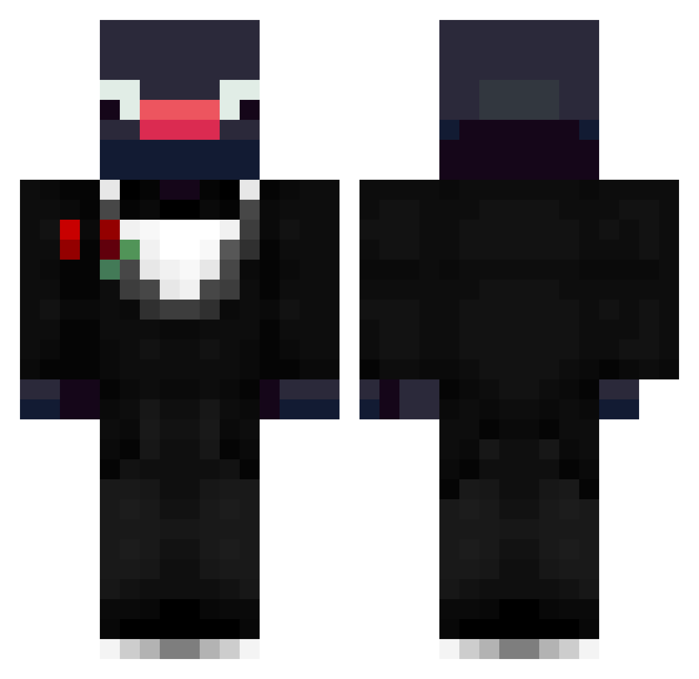 PingyBoi Minecraft skin, front and back view