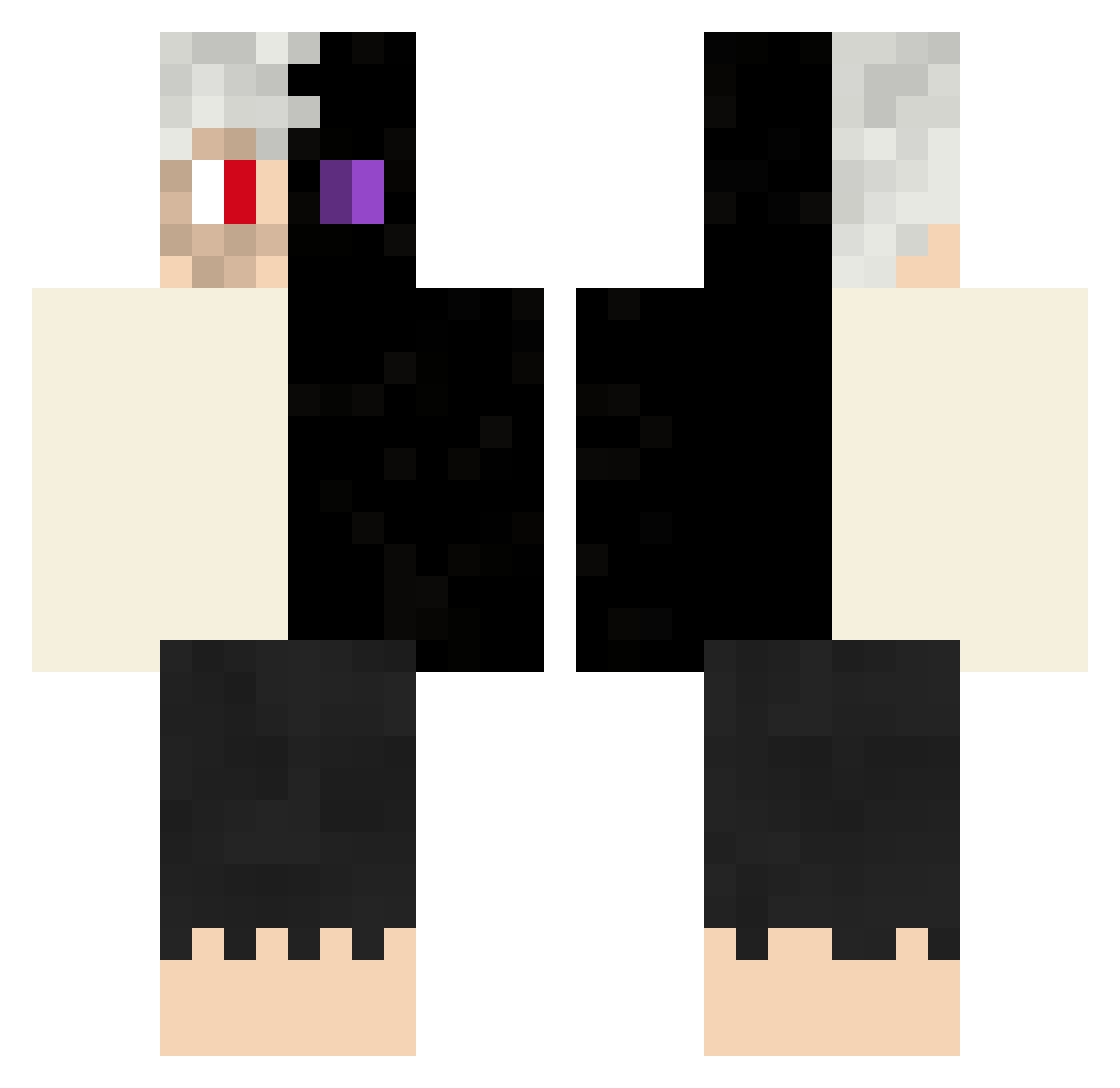 Madonne Minecraft skin, front and back view