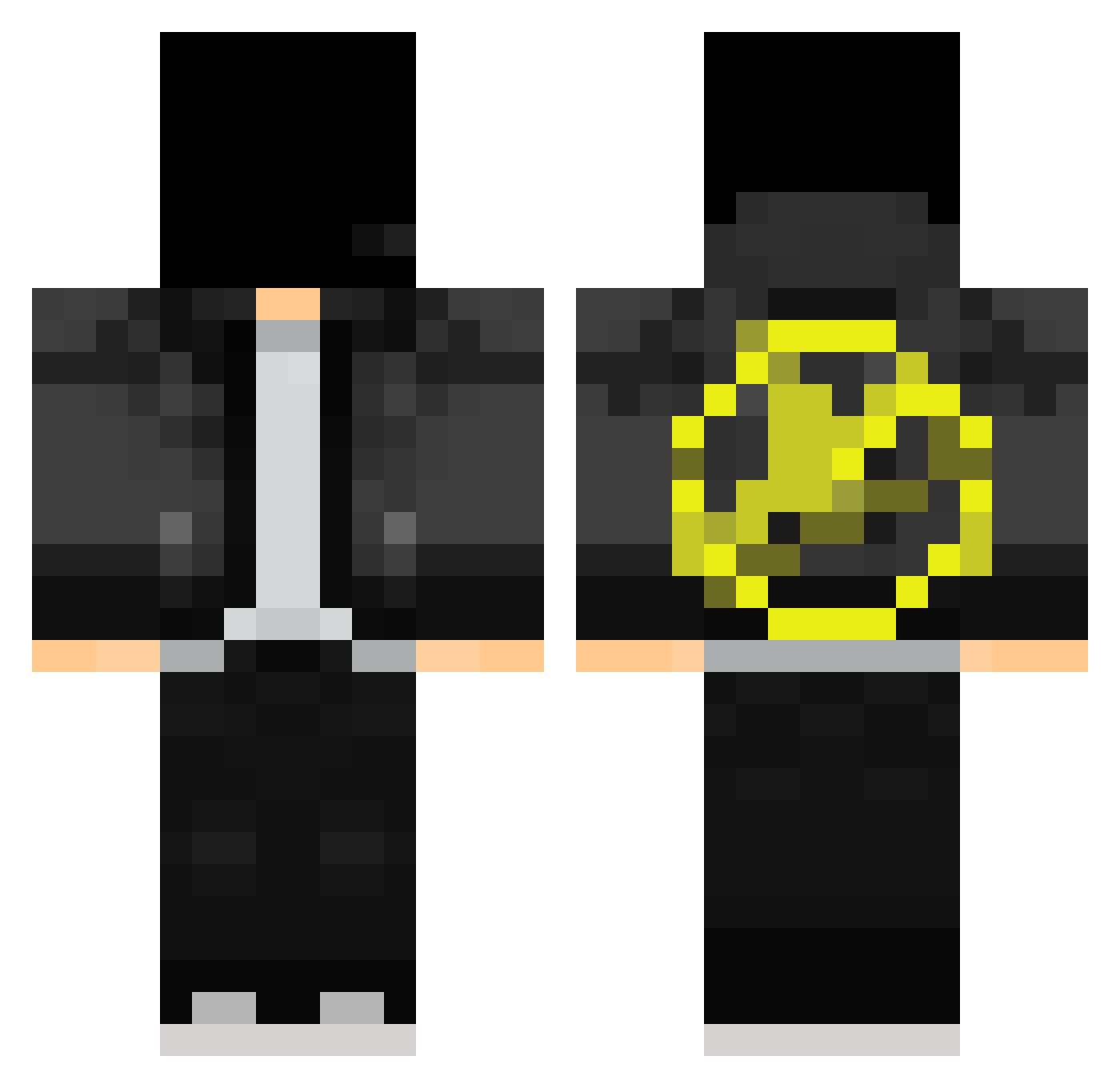 Fixed Minecraft skin, front and back view