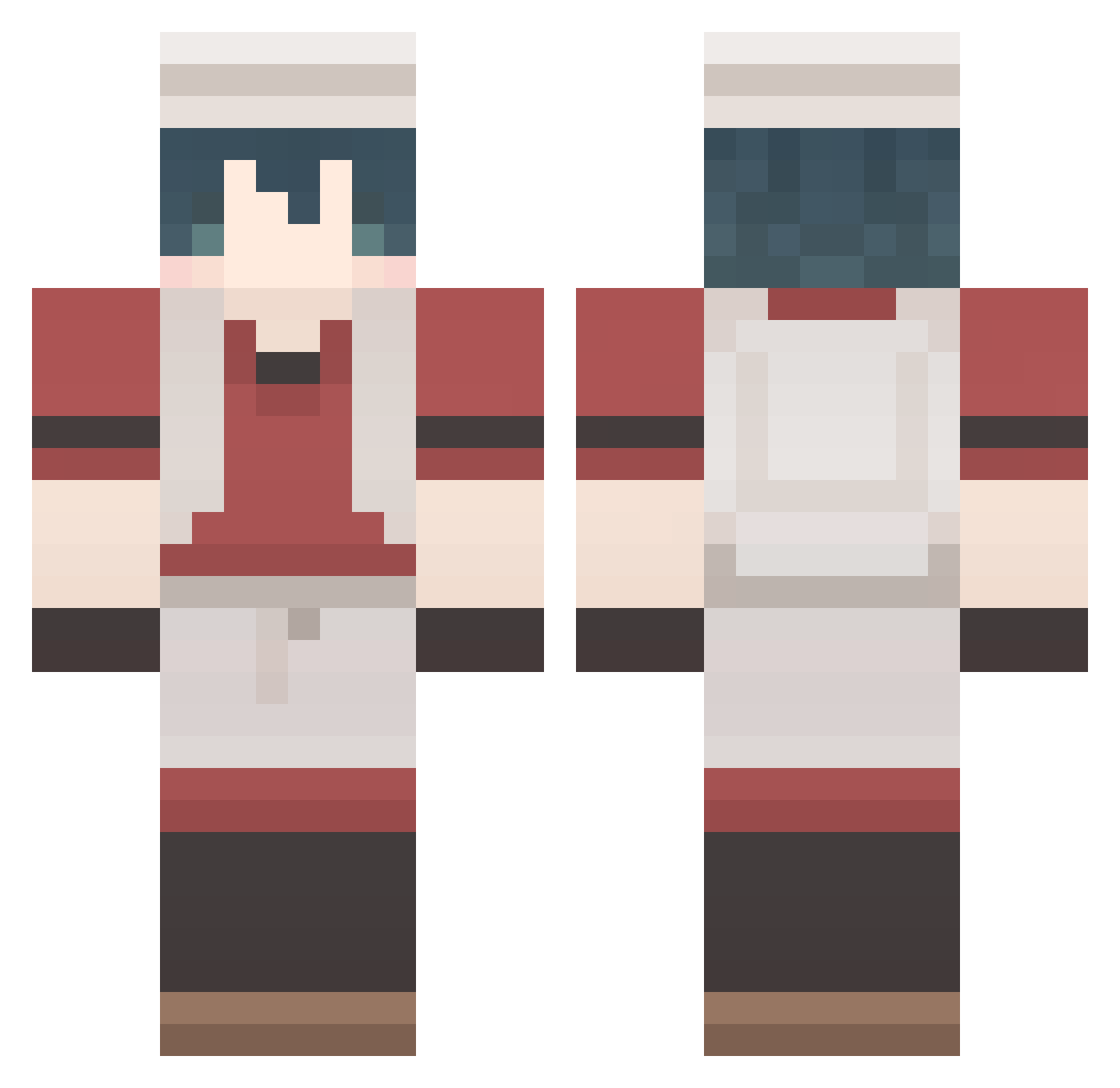 C_Apostrophe Minecraft skin, front and back view