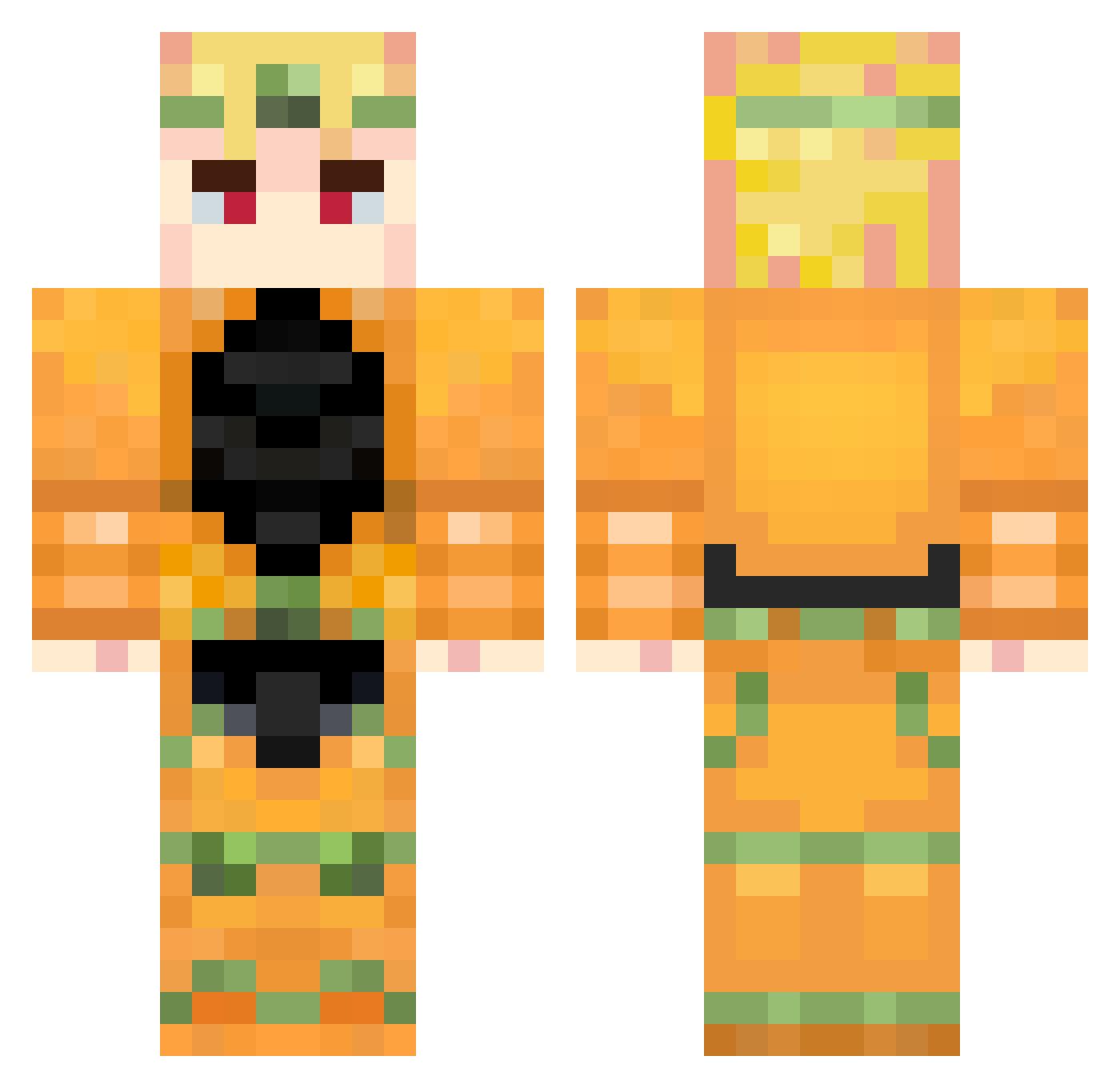 Osirane Minecraft skin, front and back view