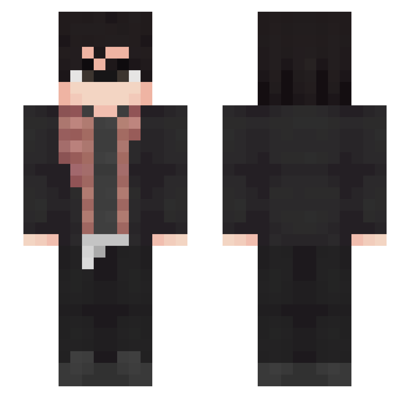 OhSlumfy Minecraft skin, front and back view