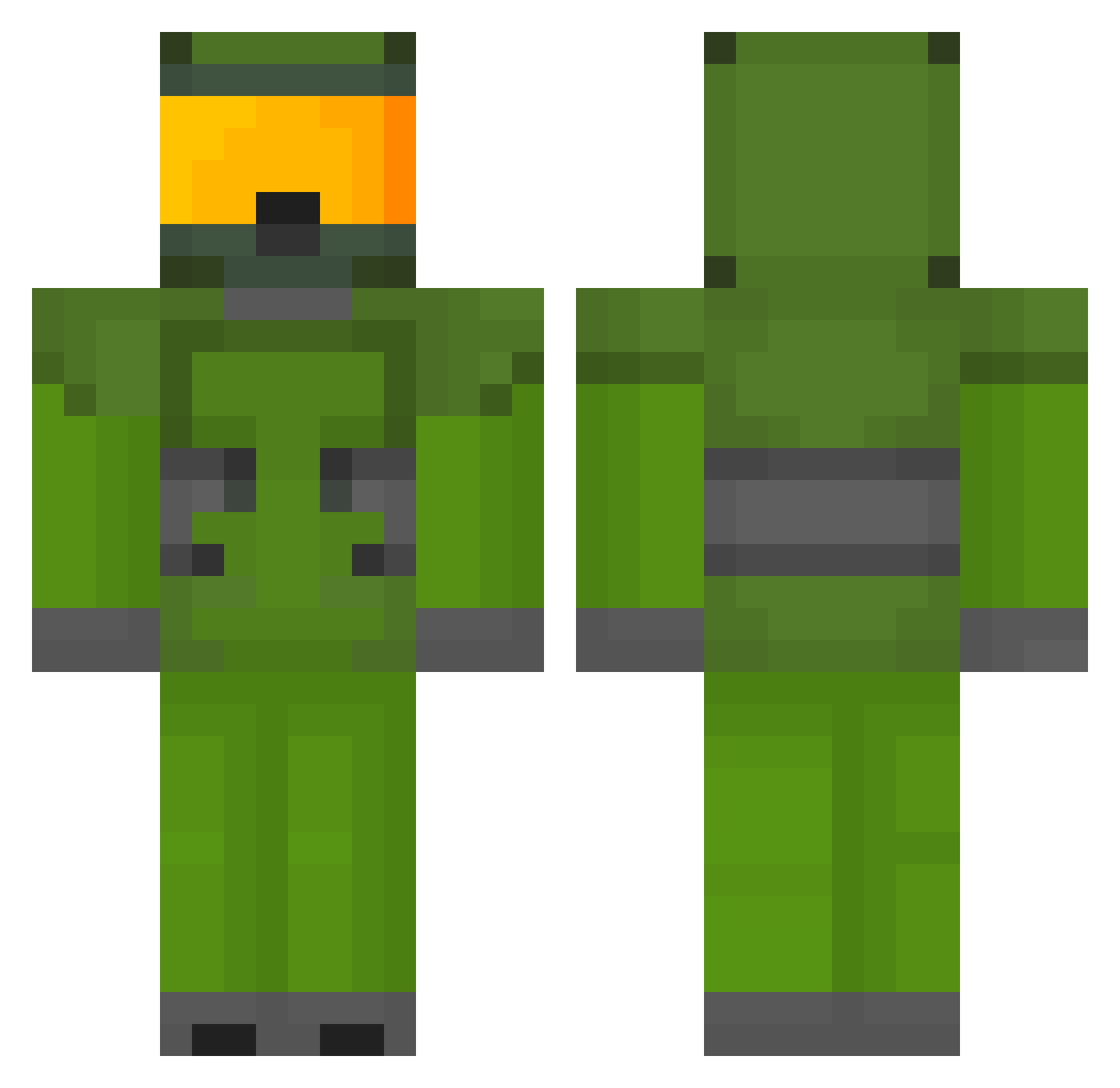 Rebyata Minecraft skin, front and back view