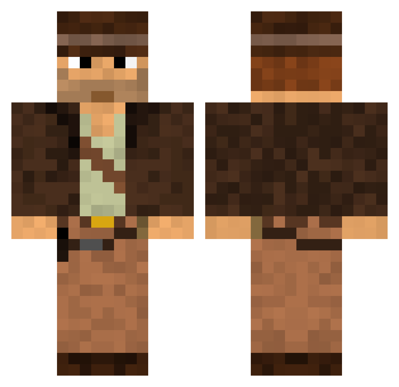 Etron99914 Minecraft skin, front and back view