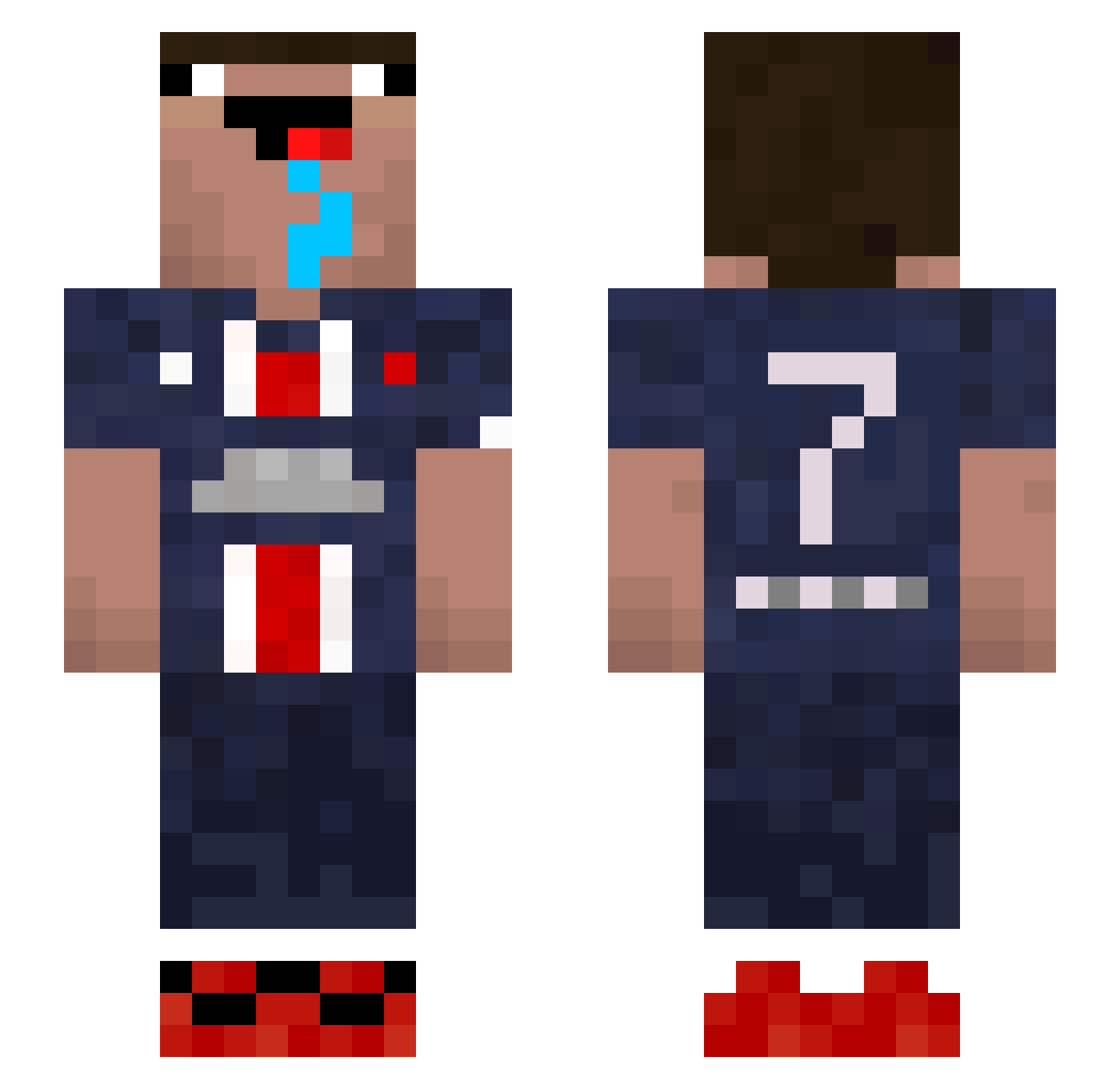 BikaboomORI Minecraft skin, front and back view