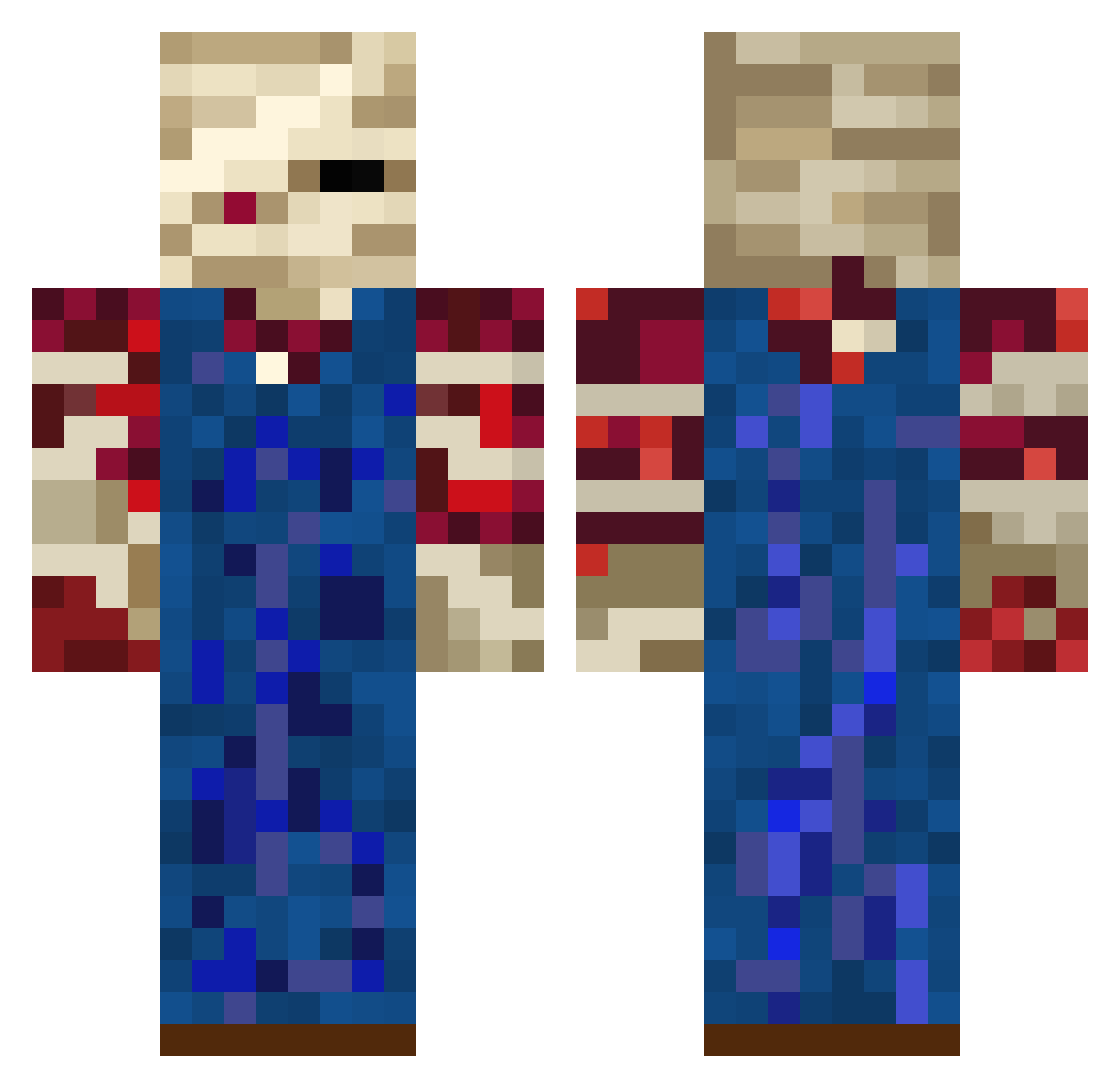 lapisemerald Minecraft skin, front and back view