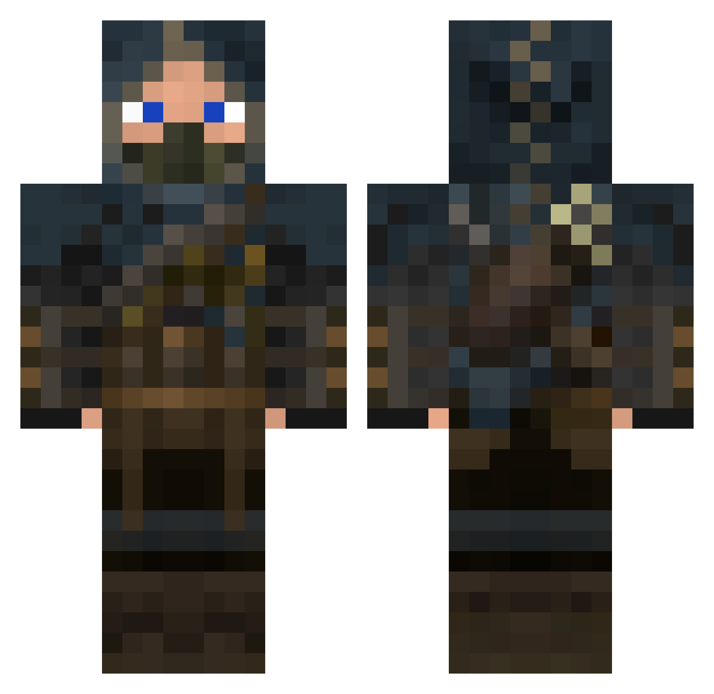 HikariHei_an Minecraft skin, front and back view