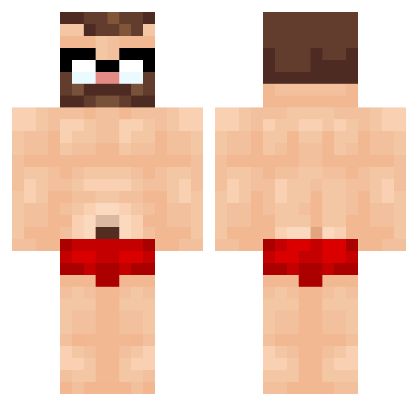 Angory_Tom Minecraft skin, front and back view