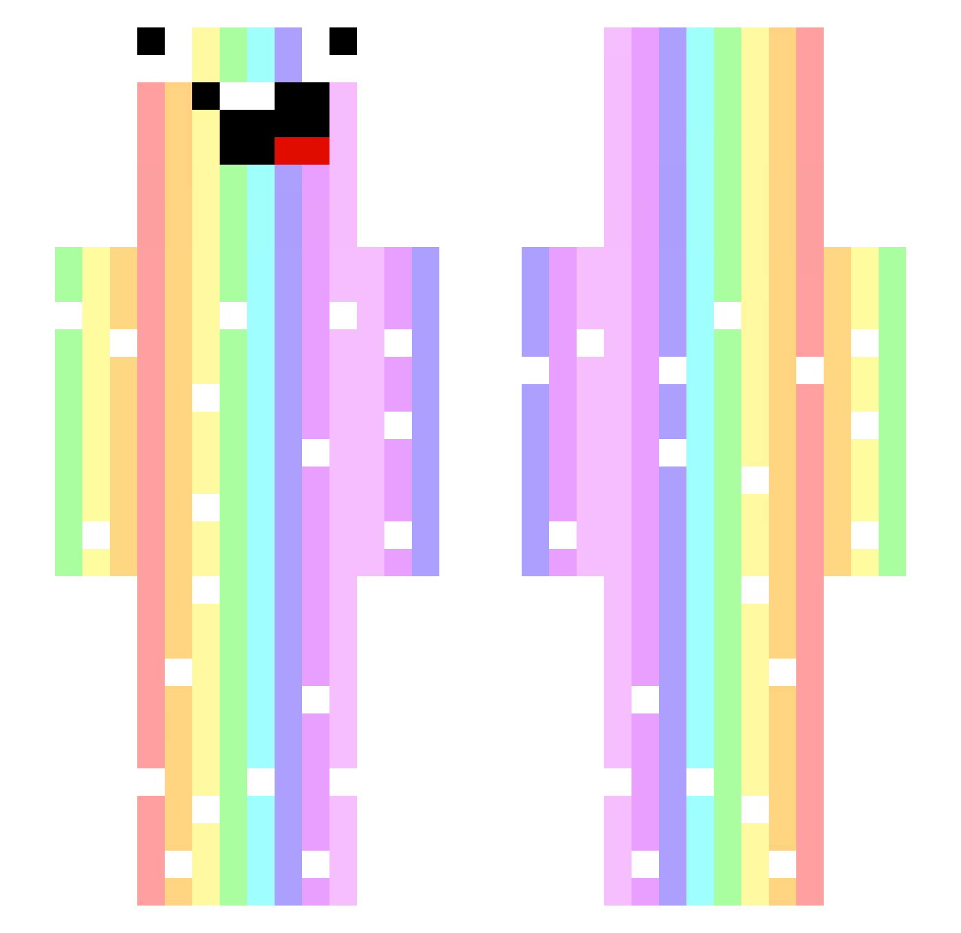 JustJudy126 Minecraft skin, front and back view