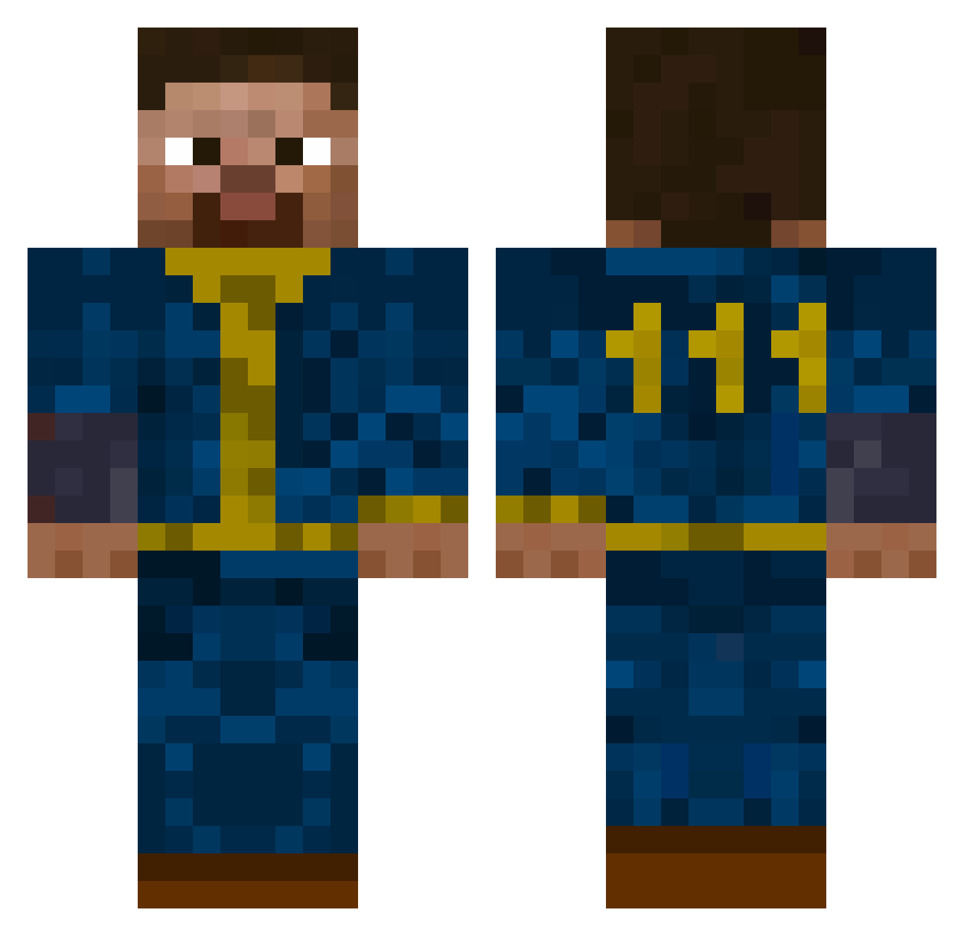 _Mangle_ Minecraft skin, front and back view