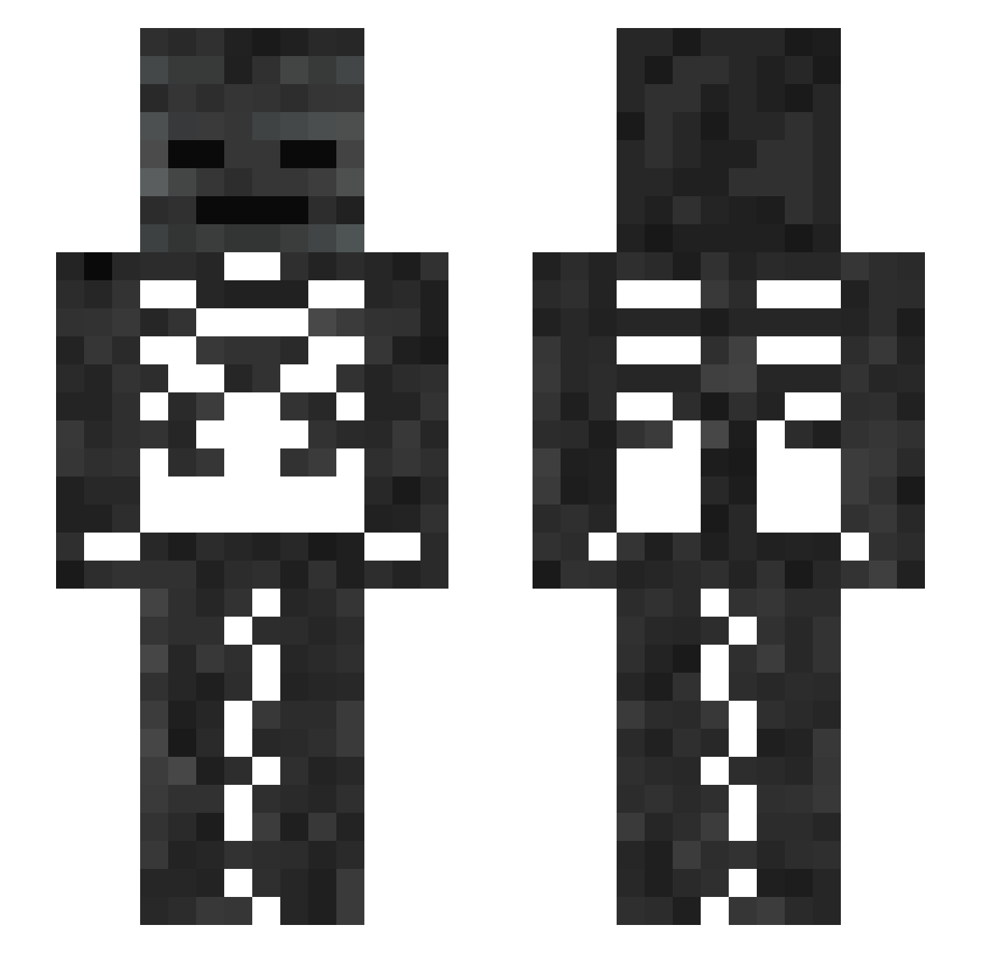 dercevap Minecraft skin, front and back view