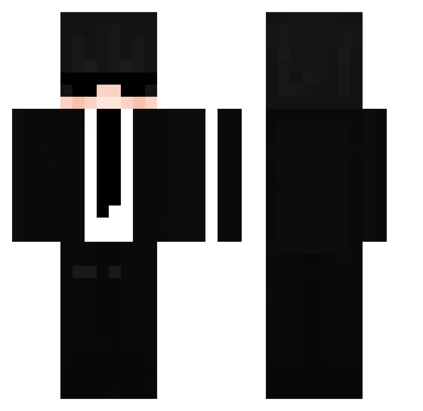 Niedy15 Minecraft skin, front and back view