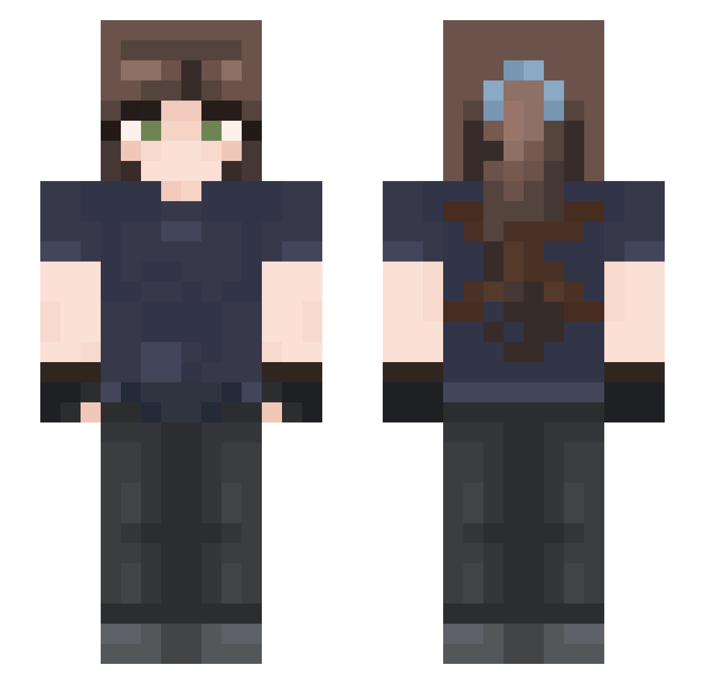__L_22 Minecraft skin, front and back view