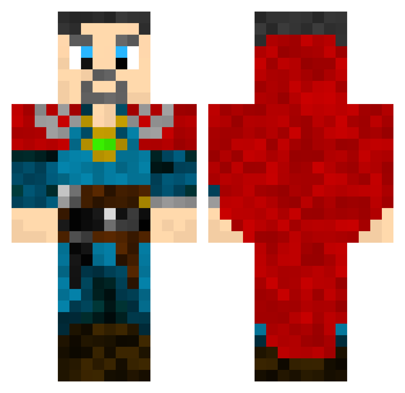 11santa Minecraft skin, front and back view