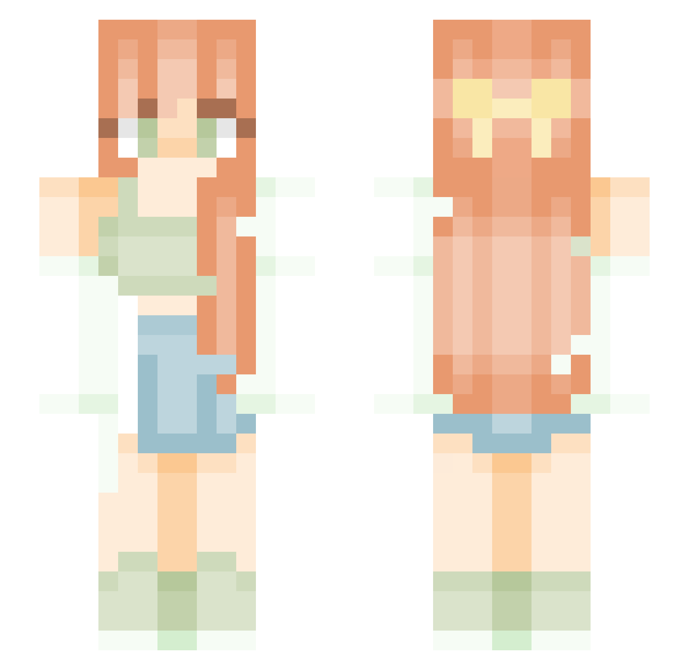MissKellyStewart Minecraft skin, front and back view