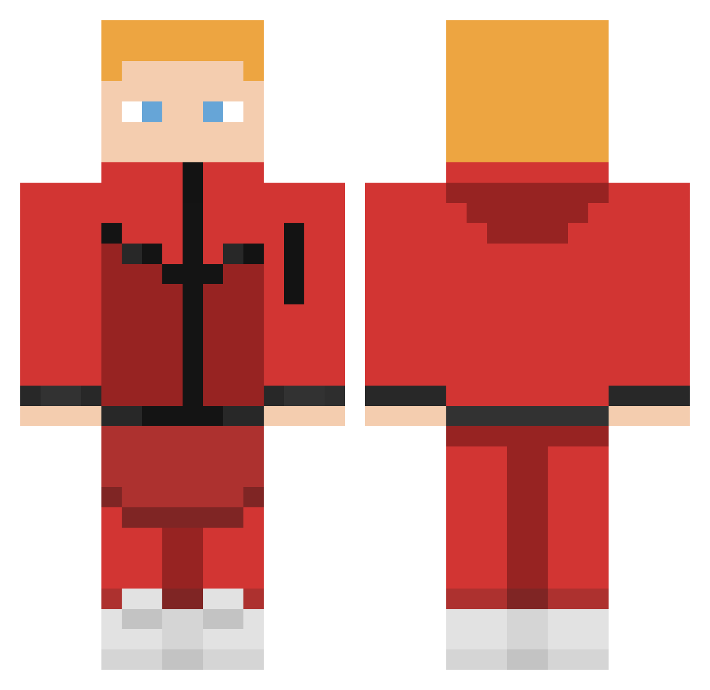 JL_Xonnel Minecraft skin, front and back view