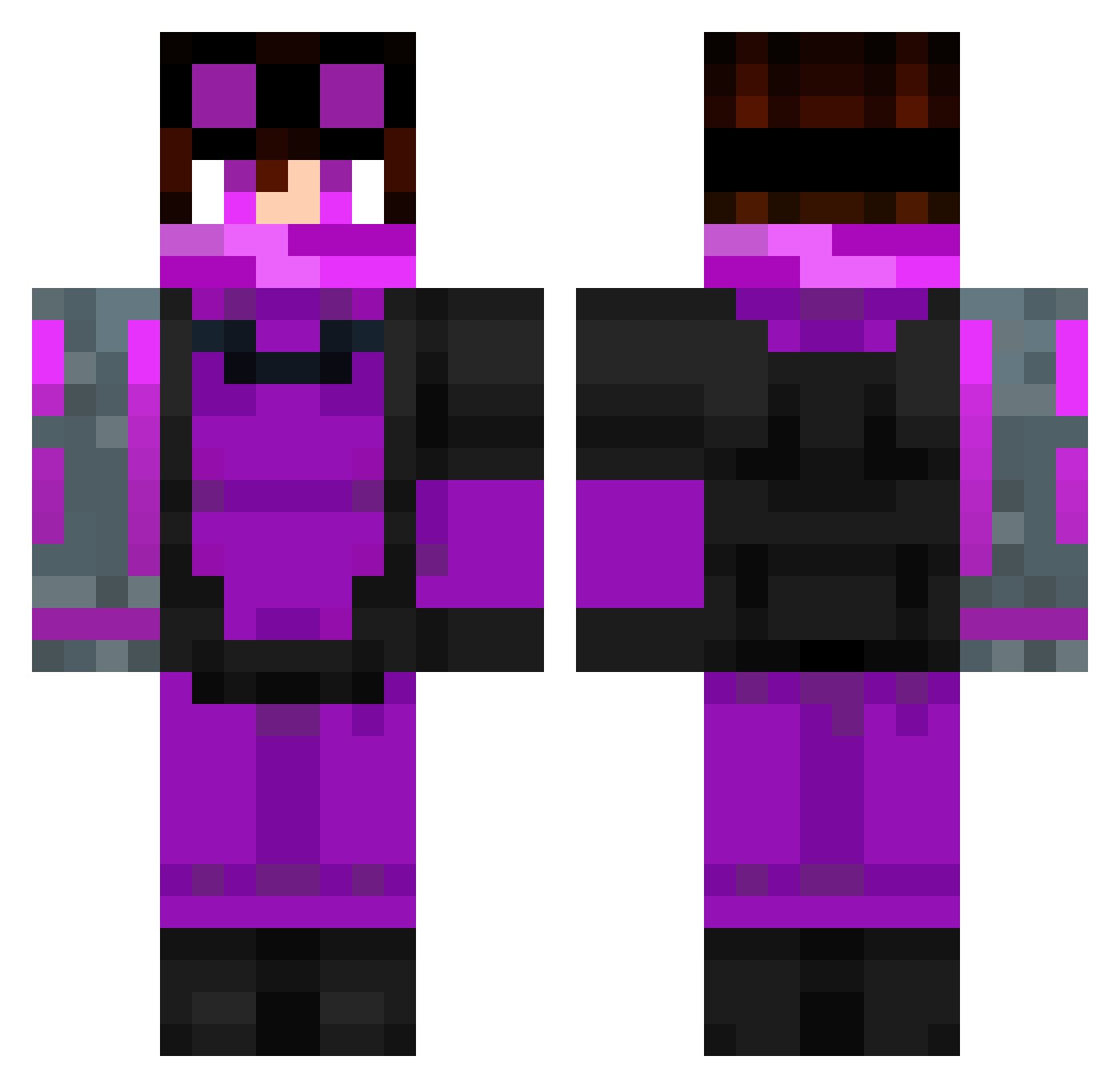porquinho_14 Minecraft skin, front and back view