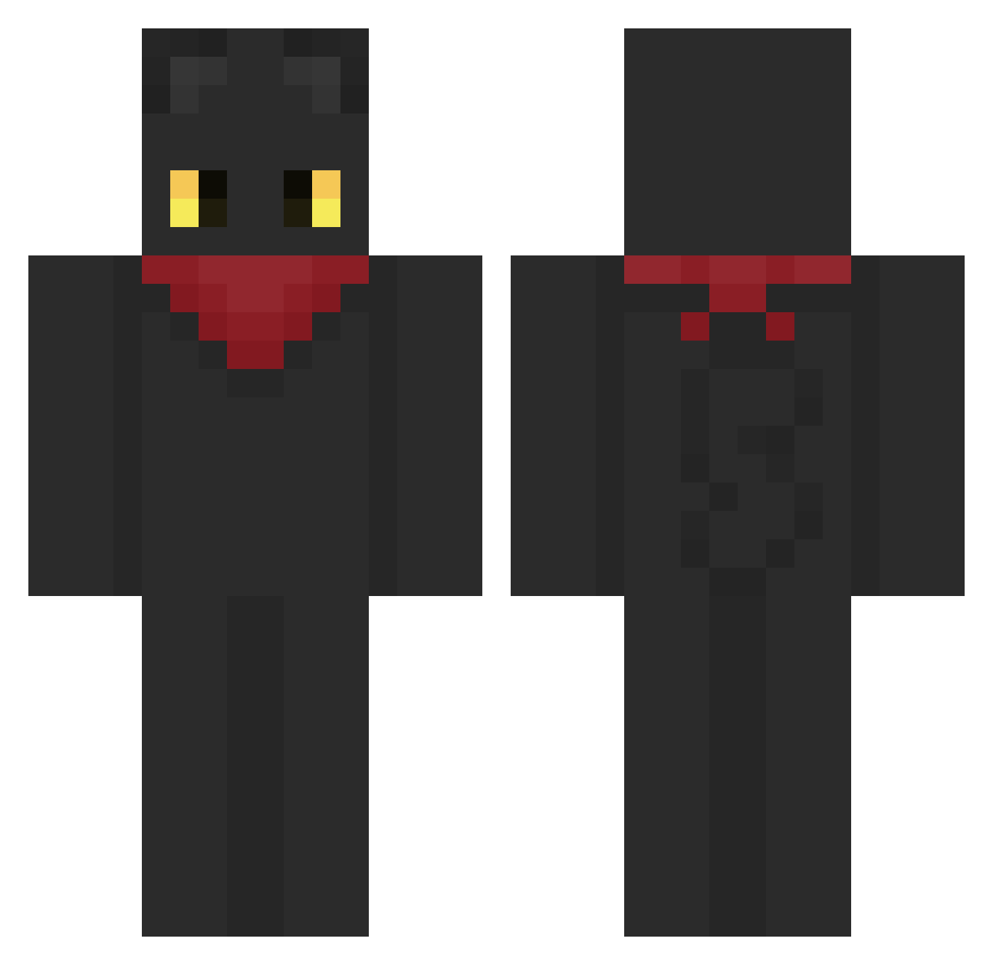 GrayTheWizard Minecraft skin, front and back view