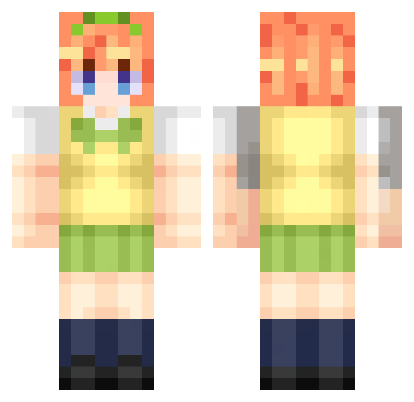 THIERRYCABO Minecraft skin, front and back view