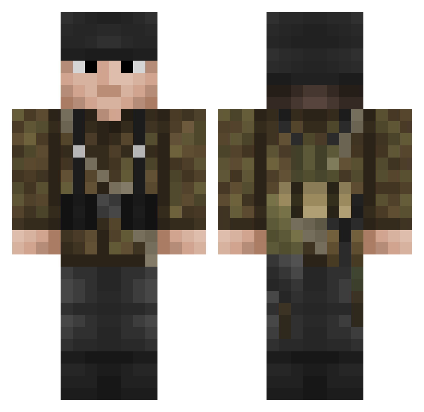 xDerBomber88_ Minecraft skin, front and back view
