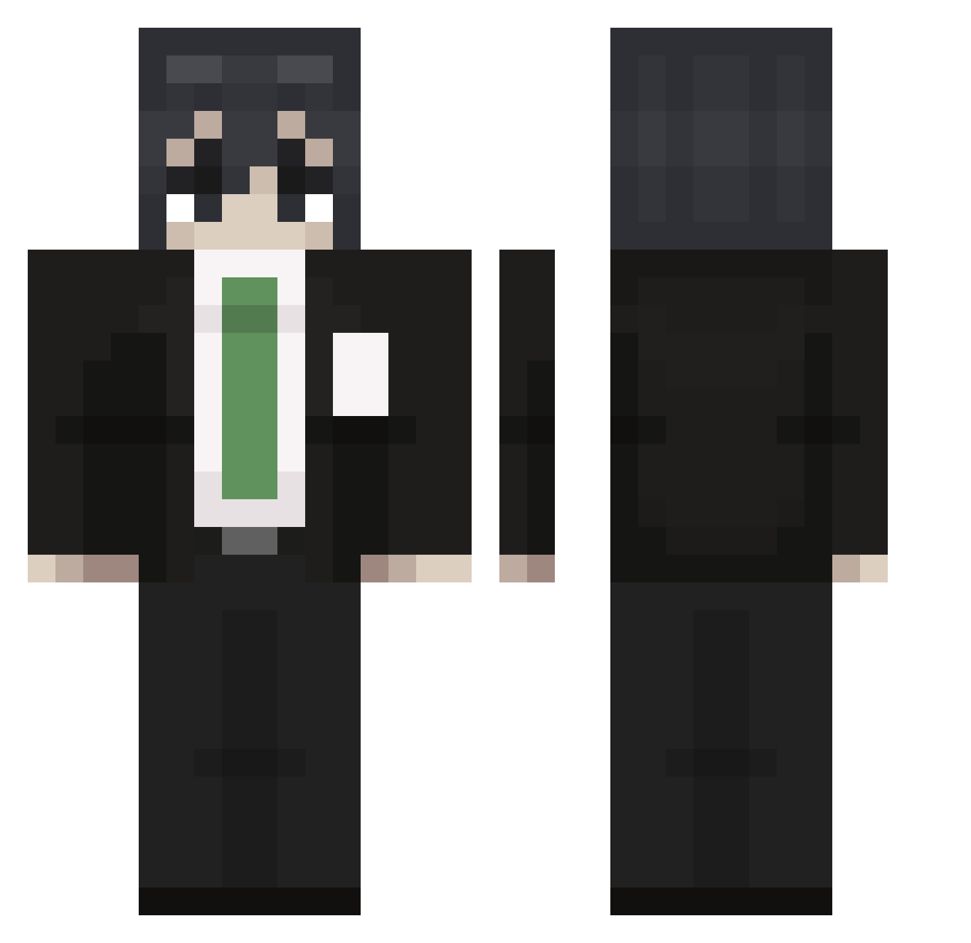 chunja7 Minecraft skin, front and back view