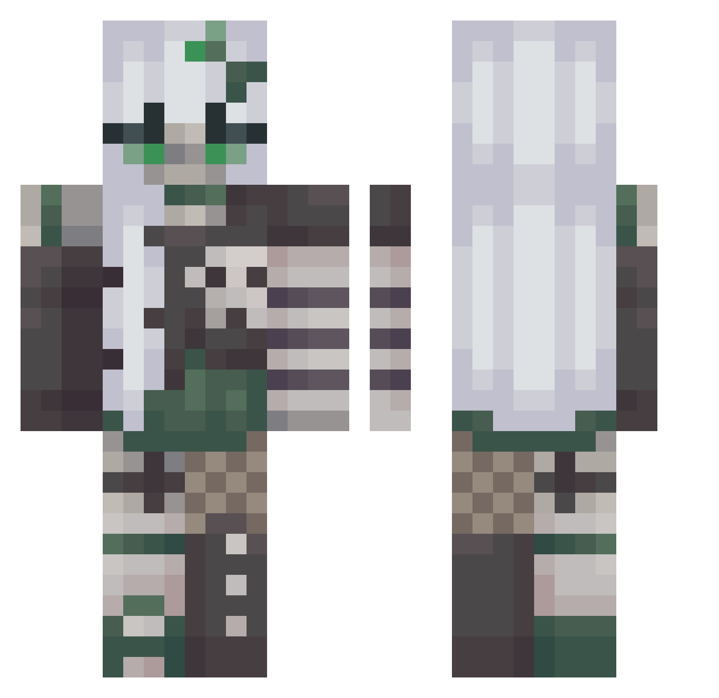 augzy_ Minecraft skin, front and back view