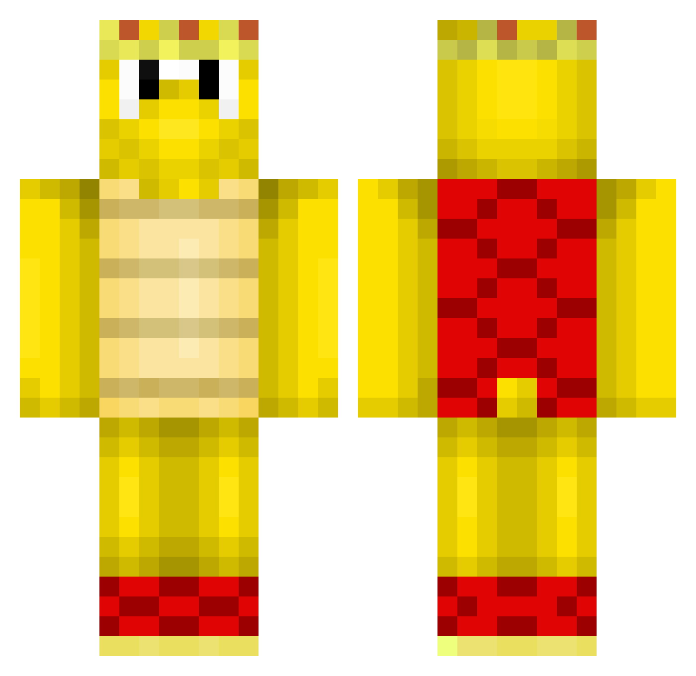 helidr Minecraft skin, front and back view