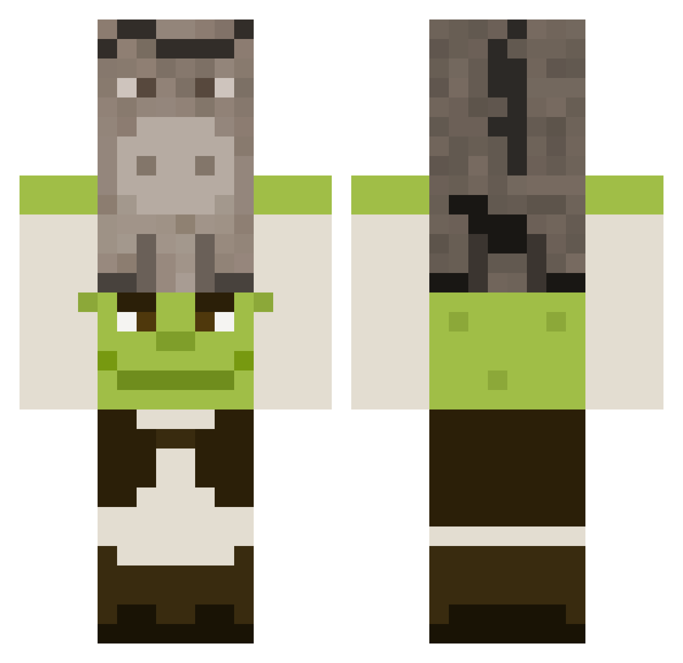 Ferew07 Minecraft skin, front and back view