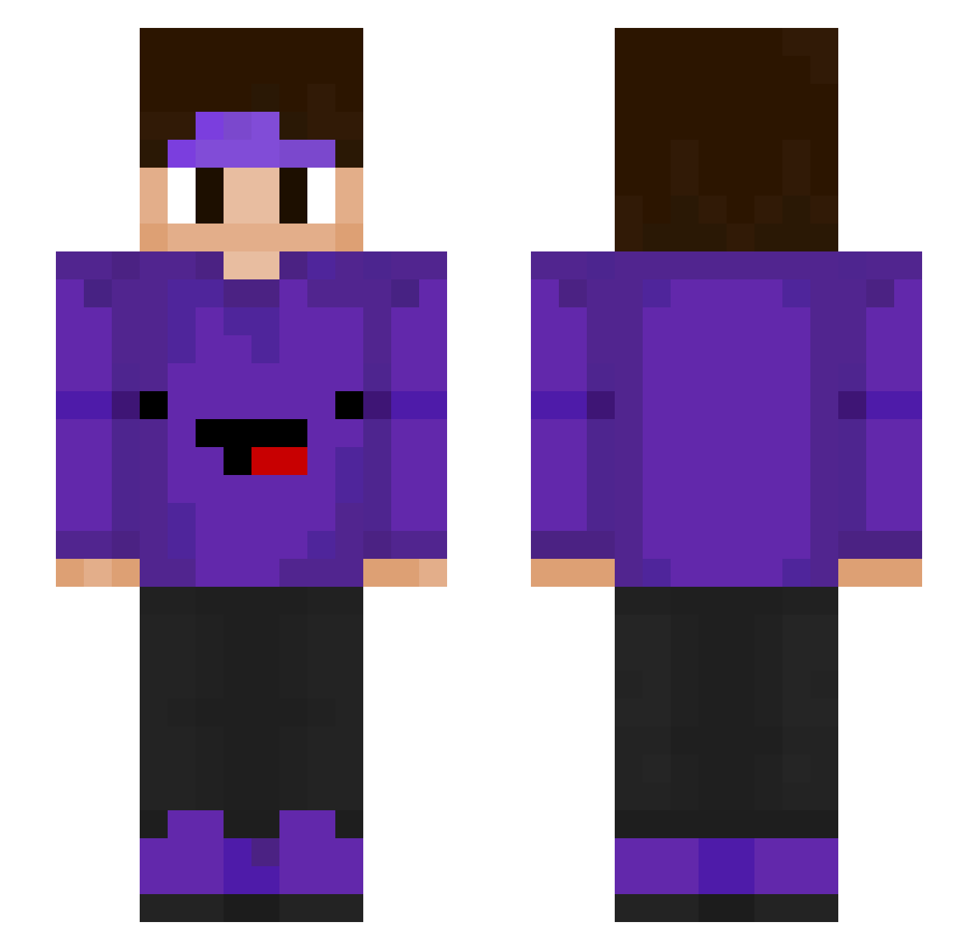 HenryOuroborus Minecraft skin, front and back view