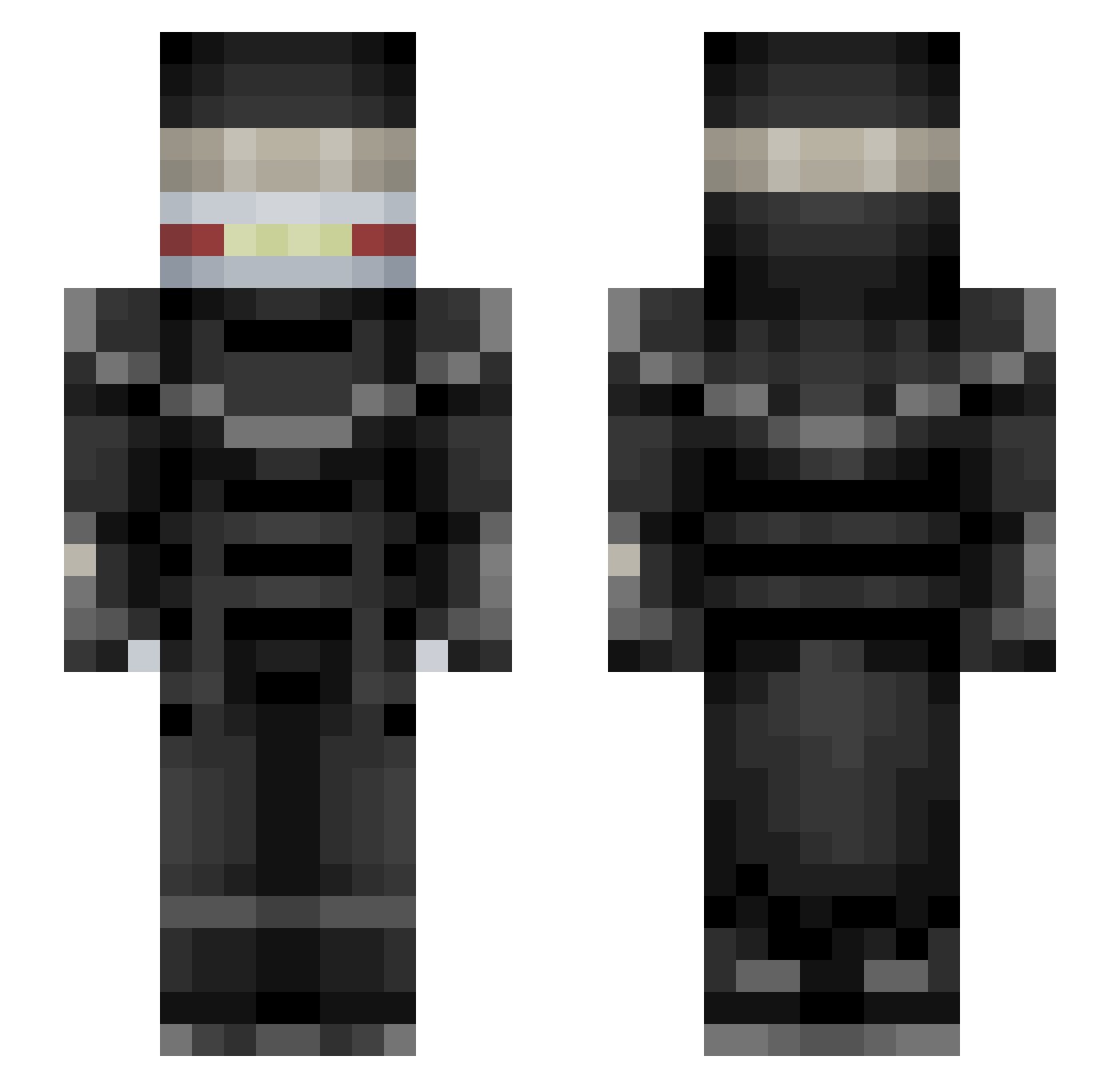 IGAINSY862 Minecraft skin, front and back view