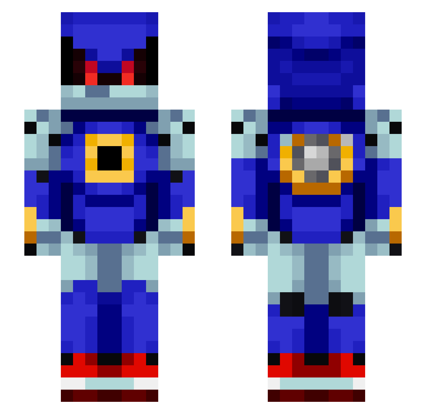 __Acon Minecraft skin, front and back view