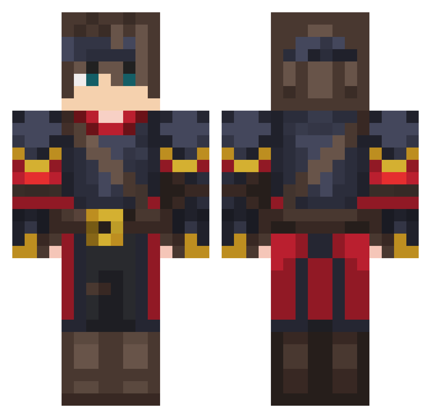 karlof002 Minecraft skin, front and back view